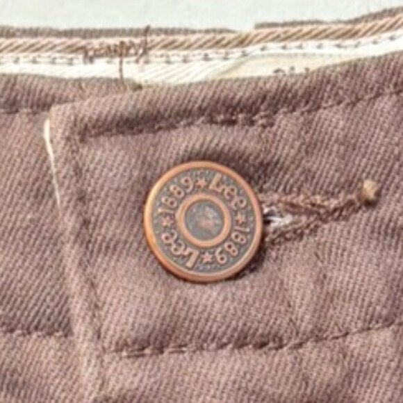 Lee Side Elastic Brown Womens Size 10 Short Relaxed Fit Comfort Waist pants - Picture 4 of 10